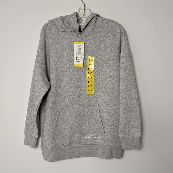 Lazypants Heather Grey Pullover Hoodie - Soft Cotton Blend, Size Small Oversized - Picture 1 of 9